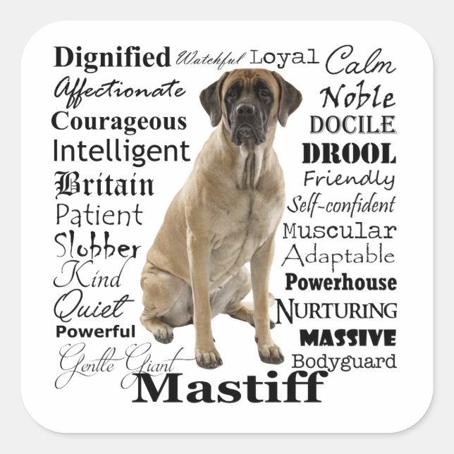 Etiquetas de Traços Mastiff (Frente)