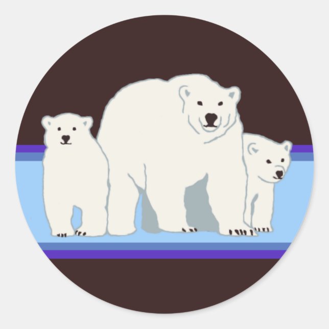 Etiquetas de Urso Polar Azul (Frente)