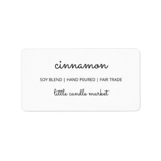 Etiquetas de velas brancas simples