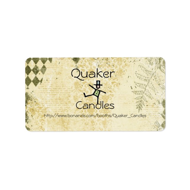 Etiquetas de velas de quaker (Frente)