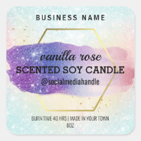 Etiquetas de Velas de Soja Perfumada com Hexagrama