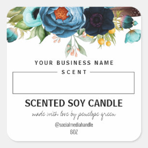 Etiquetas De Velas De Soja Perfumada Com vazio Com