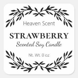 Etiquetas de velas de soja perfumada de luxo