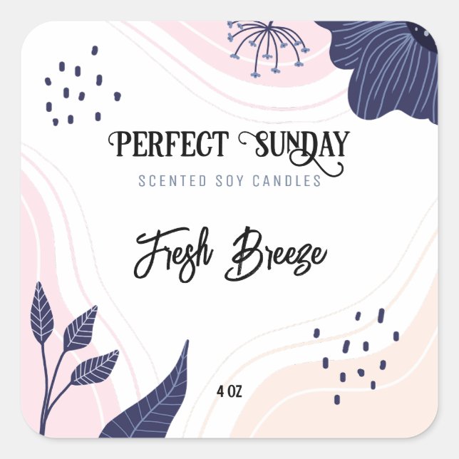 Etiquetas de velas Premium Abstrato Soy (Frente)