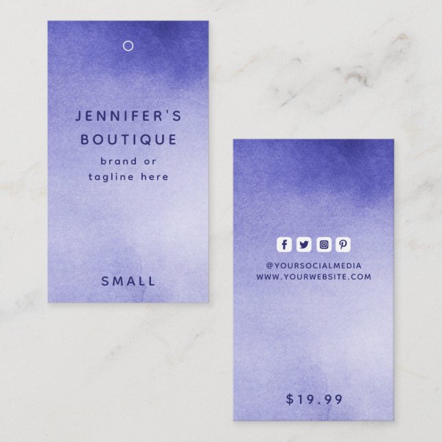 Etiquetas de Vestuário Pequenas Empresas Etiquetas (Frente/Verso)