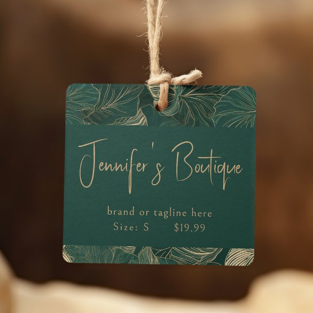 Etiquetas de Vestuário Pequenas Empresas Floral Do (Criador carregado)