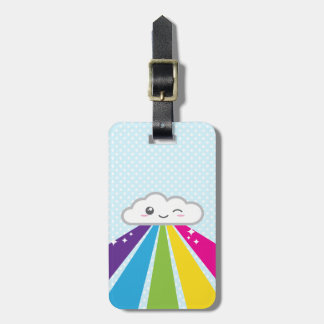 Etiquetas de Viagem de Bagagem e Nuvem de Kawaii