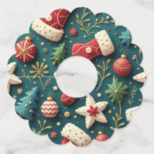 Etiquetas de Vidro de Festa de Natal