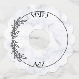 Etiquetas de Vidro de Mármore - Elegante e Persona