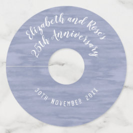 Etiquetas de Vidro de Papel Azul Esmaecido