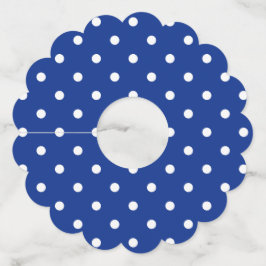 Etiquetas de Vidro de Papel Bolinhas Azul