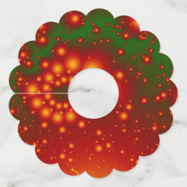 Etiquetas De Vidro De Papel Fractal Festivo