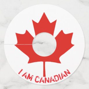 Etiquetas de Vidro Feliz do Dia do Canadá
