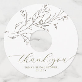 Etiquetas de Vidro Simples e Elegante do Eucalyptu