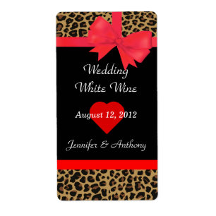 Etiquetas de Vinho de Casamento de Impressão Chic