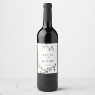 Etiquetas de Vinho de Casamento Eucalipto