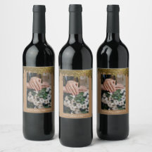 Etiquetas De Vinho De Casamento Personalizado, Gar
