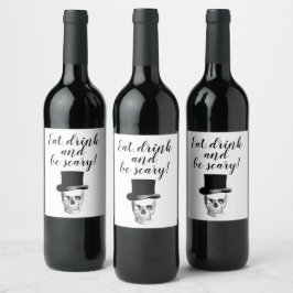 etiquetas de vinho de crânio