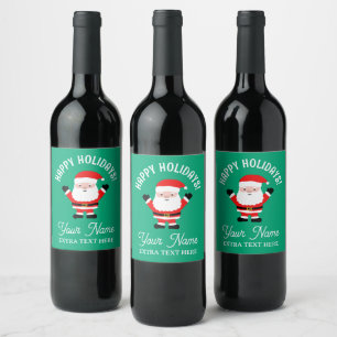 Etiquetas de vinho de Natal com desenho de Papais 