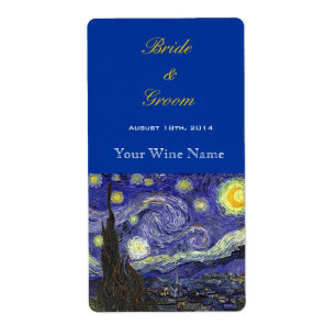 Etiquetas de vinho de noiva de arte