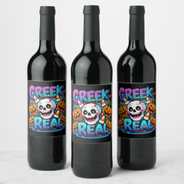 Etiquetas de Vinho do Dia das Bruxas - Vinheta de