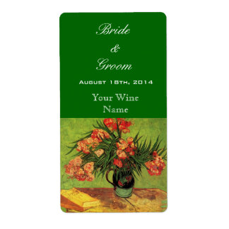 Etiquetas de vinho para casamentos florais