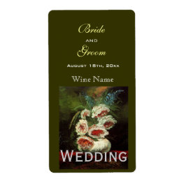 Etiquetas de vinho para casamentos florais
