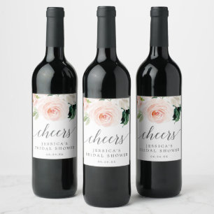 Etiquetas de Vinho para Lembranças de Chá de Noiva