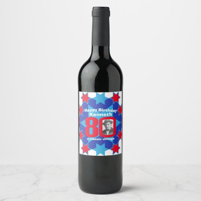 Etiquetas de vinho personalizadas com nome de aniv (Frente)