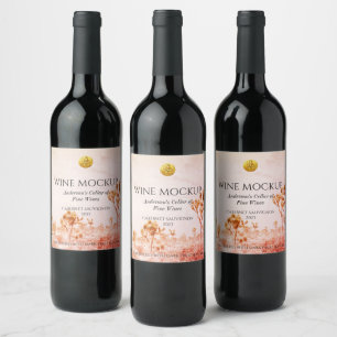 Etiquetas de Vinho Personalizadas da Natureza Eleg