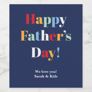 Etiquetas de vinho personalizadas do dia de os pai