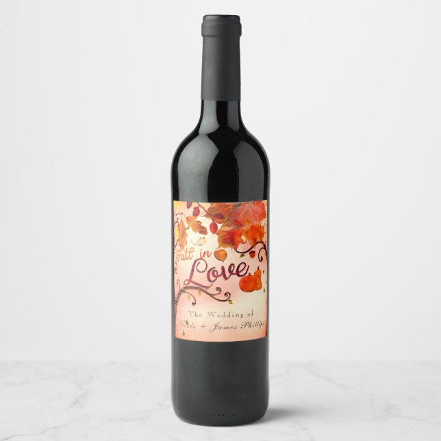 Etiquetas de Vinho Personalizadas Outono Caprichos (Frente)