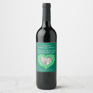 Etiquetas de vinho personalizadas para o aniversár