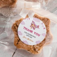 Etiquetas de Vintage Airplane Pink Girl Birthday