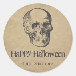 Etiquetas de vintagem do crânio