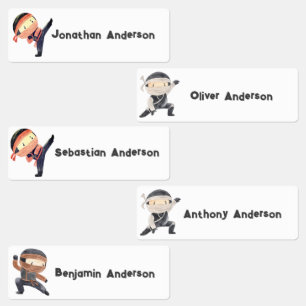 Etiquetas De volta às escolas Meninos lindos Nome das Crianç