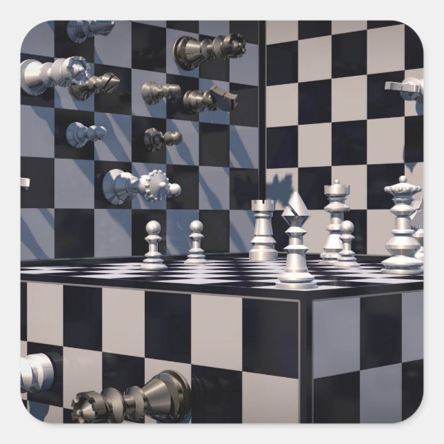 Etiquetas de xadrez 3D (Frente)