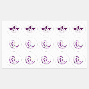 Etiquetas Decoração magenta avermelhada