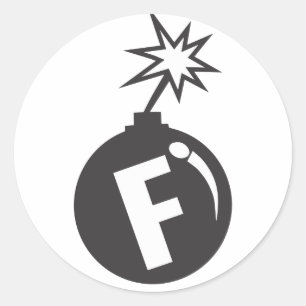 etiquetas deixando cair da f-bomba