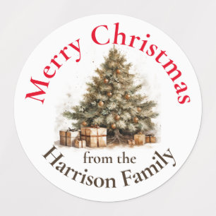 Etiquetas Desejos de Árvores de Natal Personalizadas e Doura