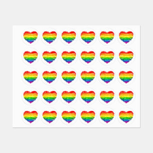 Etiquetas Desenho de forma cardíaca do orgulho de SlipperyJo