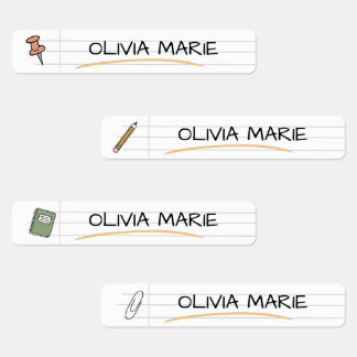 Etiquetas Desenhos Personalizados Fofos para Volta às Aulas