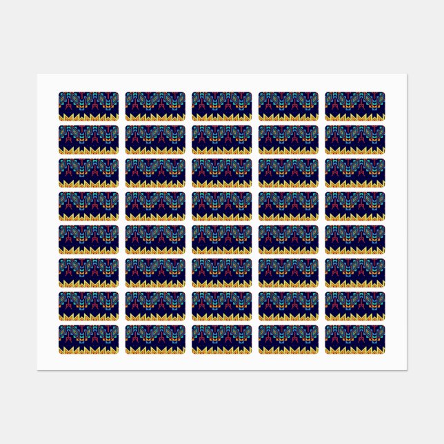 Etiquetas Design abstrato de design tribal (Folha)