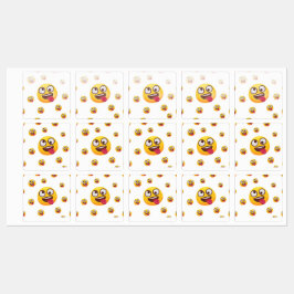Etiquetas "Design de Emoji Divertido e Fofo com Língua para 
