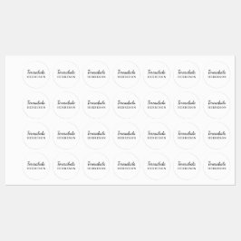 Etiquetas Design de Monograma Minimalista Moderno Neutro