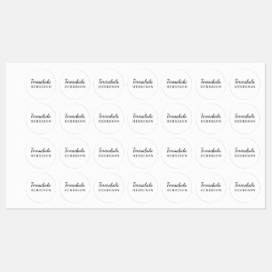 Etiquetas Design de Monograma Minimalista Moderno Neutro