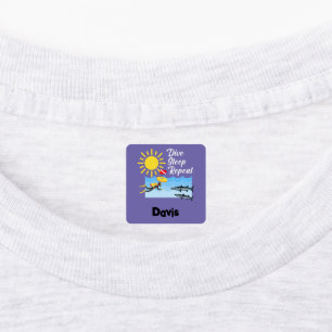 Etiquetas Design de Repetição de Repouso - Vestuário Quadrad