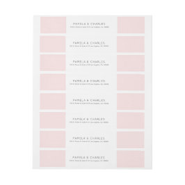 Etiquetas Design geométrica mínima rosa e branca