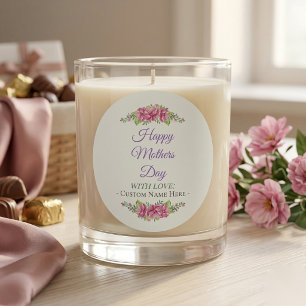 Etiquetas Dia das Mães Floral Personalizado Feliz