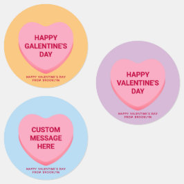 Etiquetas Dia de os namorados de corações de conversação per